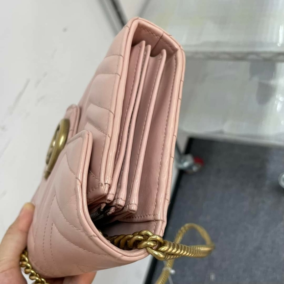 100% Authentic Gucci GG Marmont WOC Leather Shoulder Bag - Picture 7 of 14